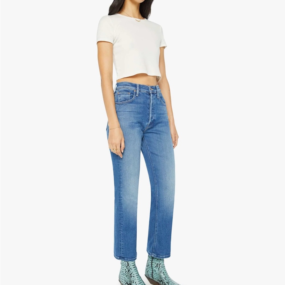 MOTHER Women's Classic Blue Straight Leg Jeans